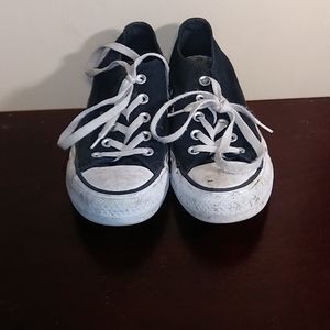 Black and white women's converses